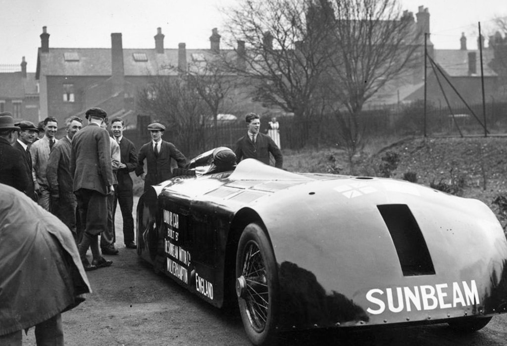 Sunbeam car with men standing beside