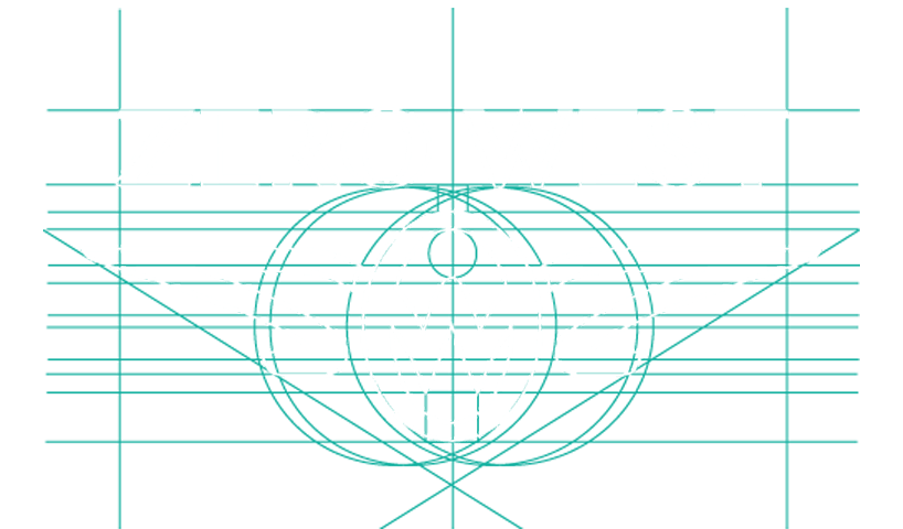 Technical drawing of zero west logo