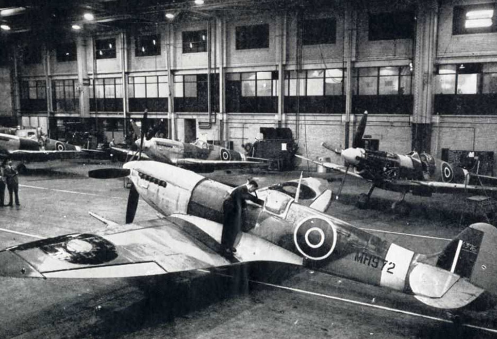 Spitfires in a factory