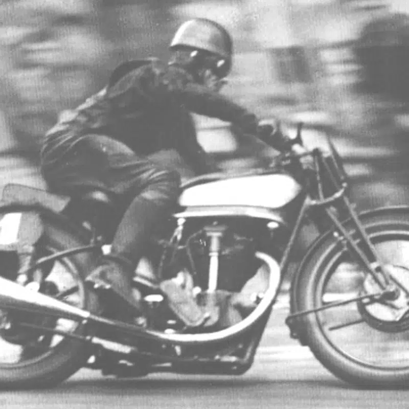 Man racing on a motorbike