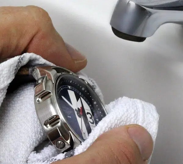 RAF-C watch being cleaned