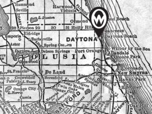 Daytona beach, Land speed record, 1927 map