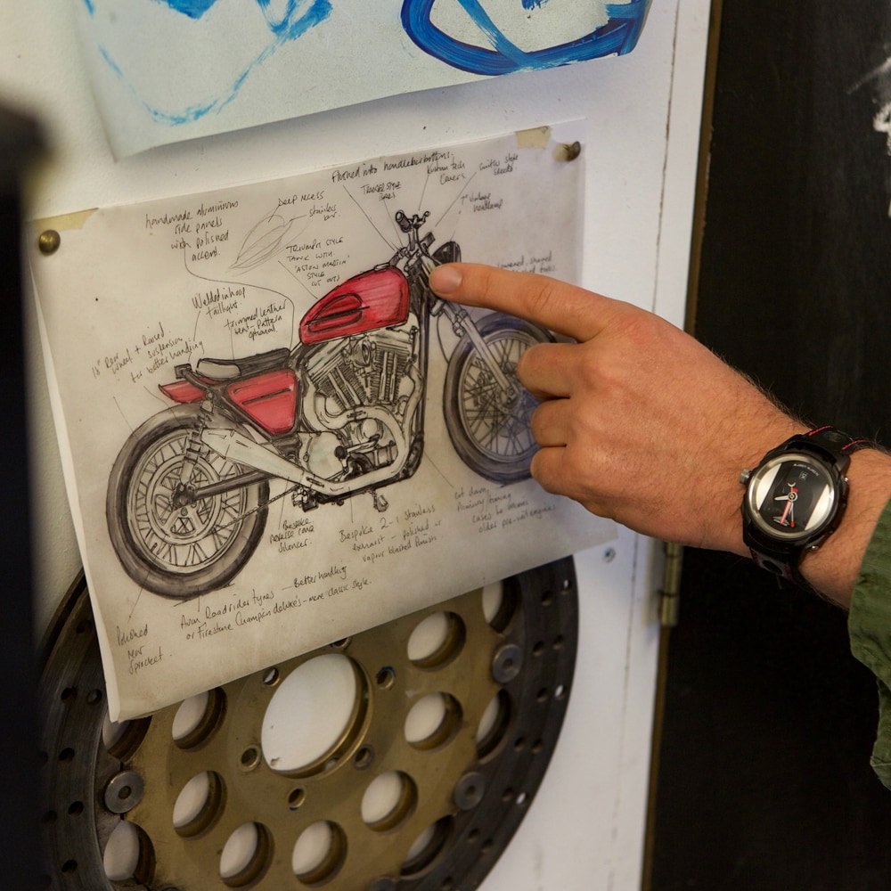 Cafe Racer drawing at Foundry Motorcycles