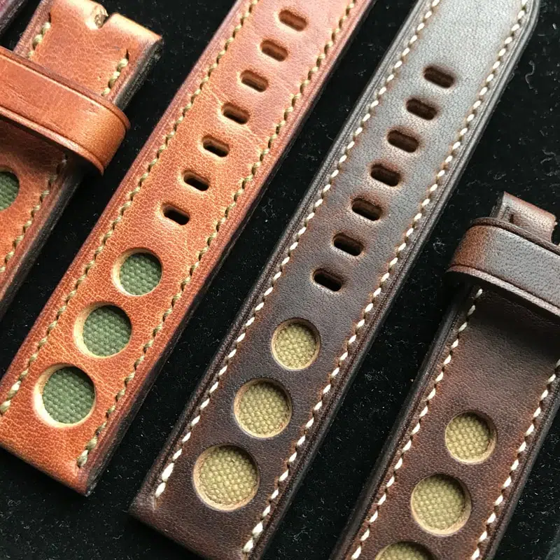 Brown leather watch straps