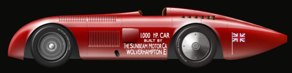 Colour illustration of Sunbeam car