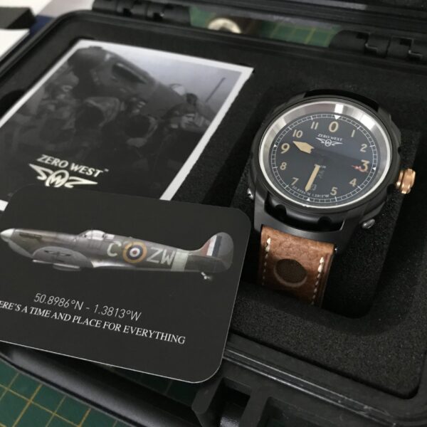 Watch displayed in open watch box