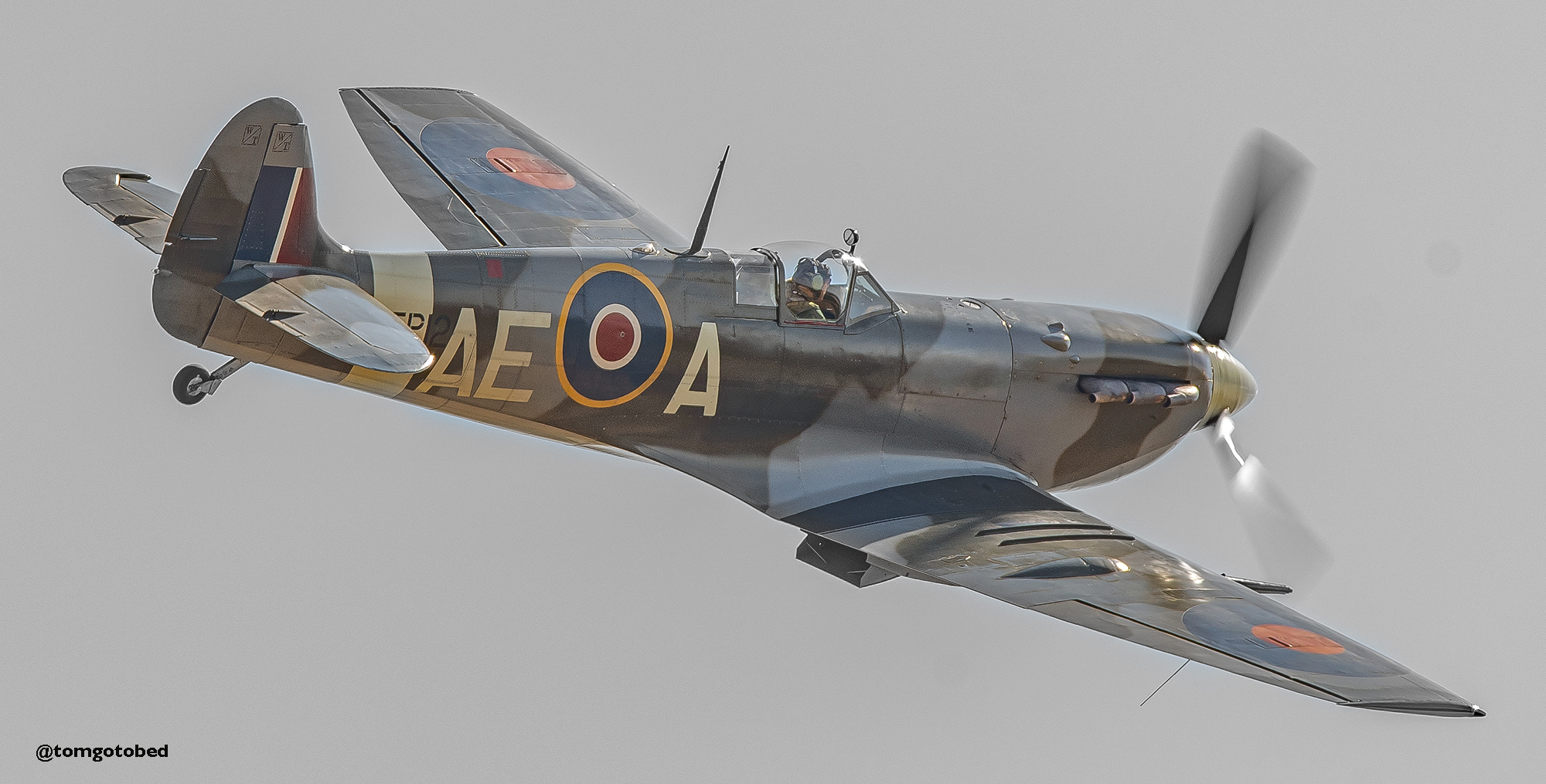 Spitfire aircraft in flight