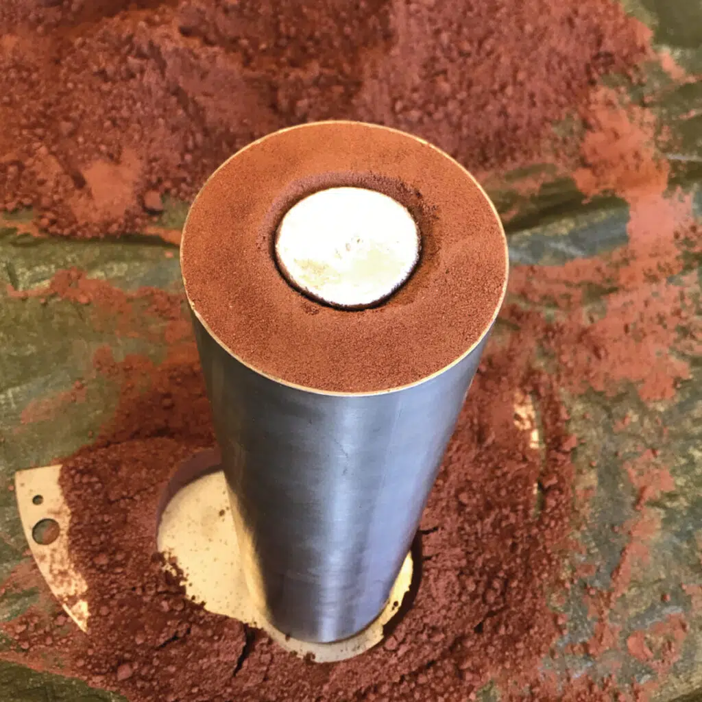 Metal cooling in a tube
