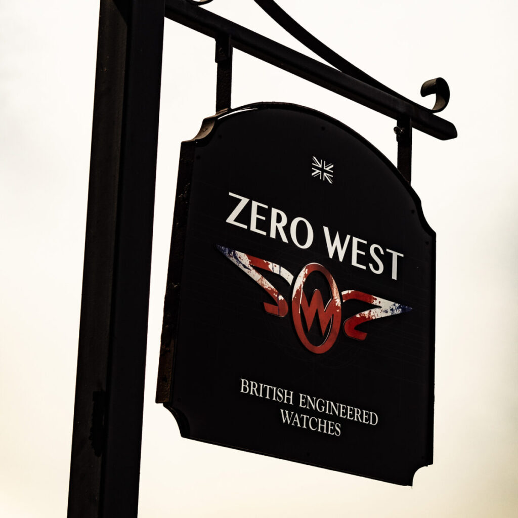 Zero west outdoor sign