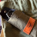 Zero West watch green canvas on a kit bag