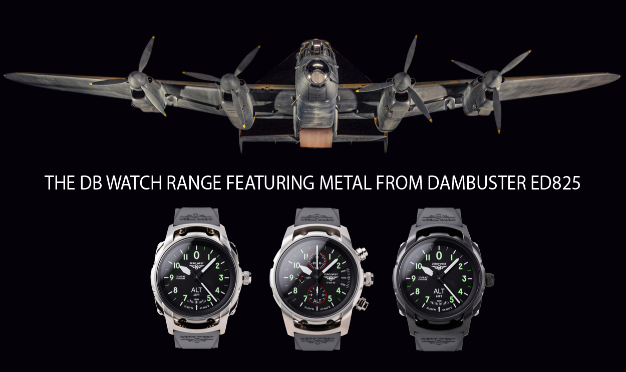 Lancaster watches with Dambuster model above