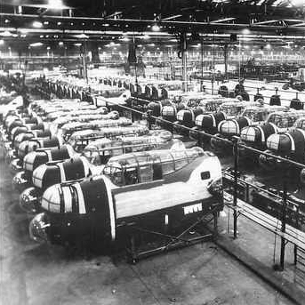 Lancaster parts in factory