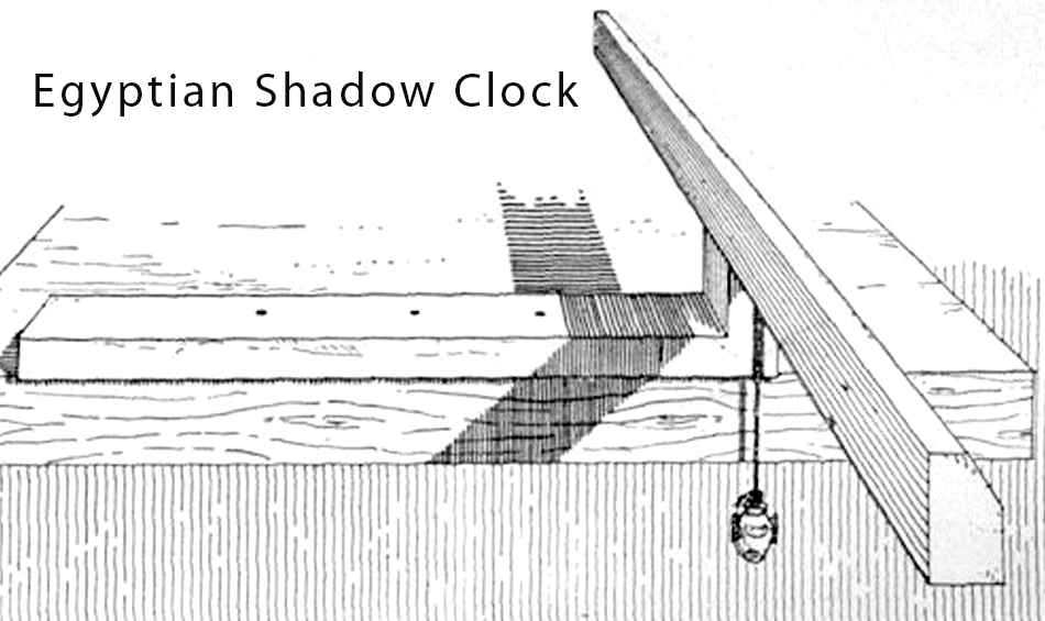 Drawing of Egyptian shadow clock