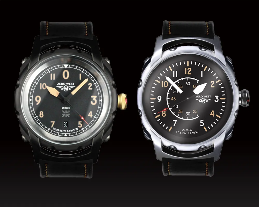 Zero West Airspeed Collection Historical Aviation & Pilot Watch Range