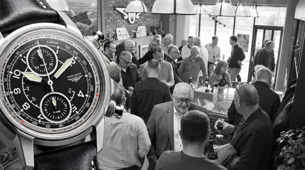 Watch display at social gathering.