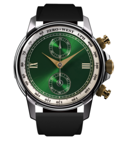 Elegant green dial sports watch