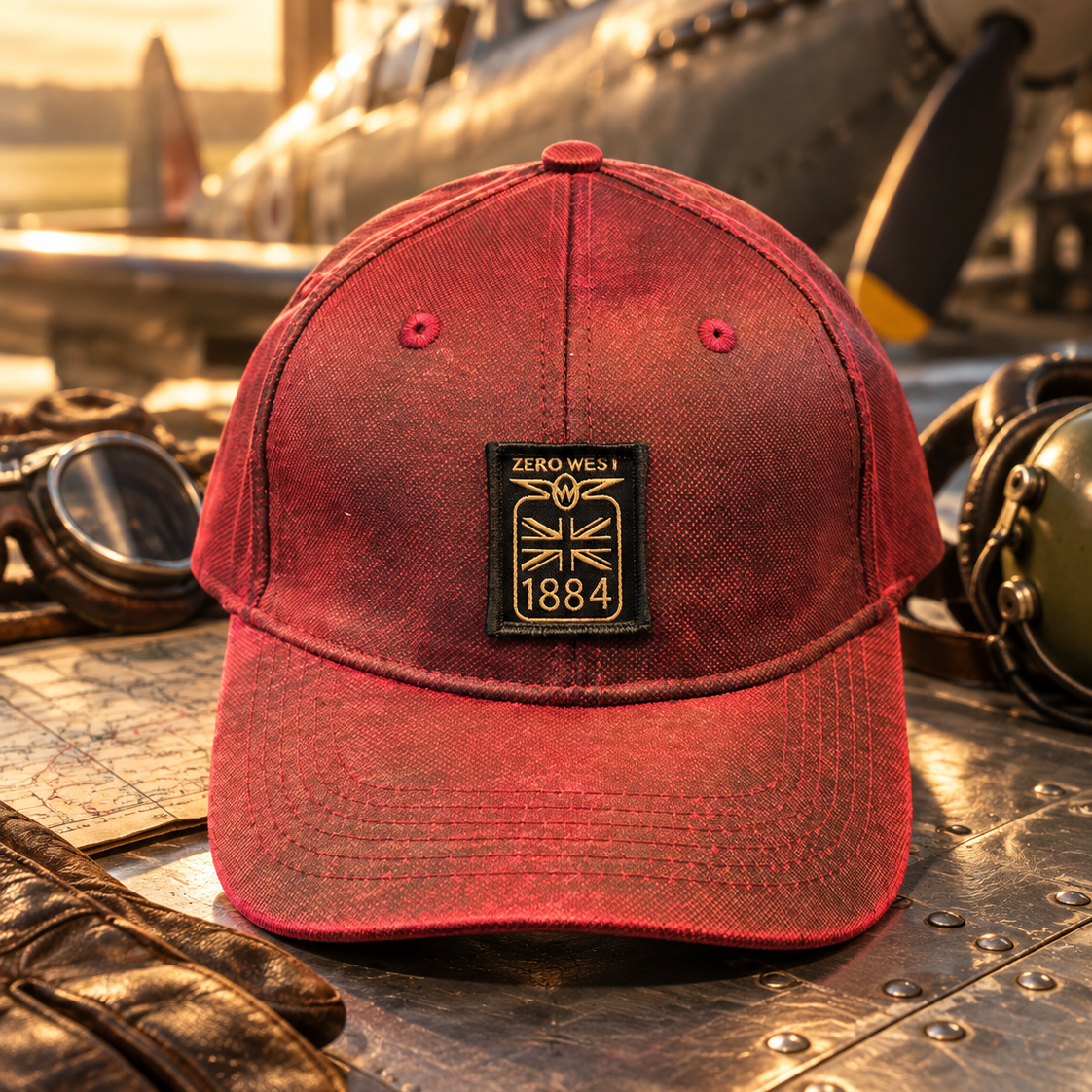 Zero West Waxed Cotton Cap - Burgundy