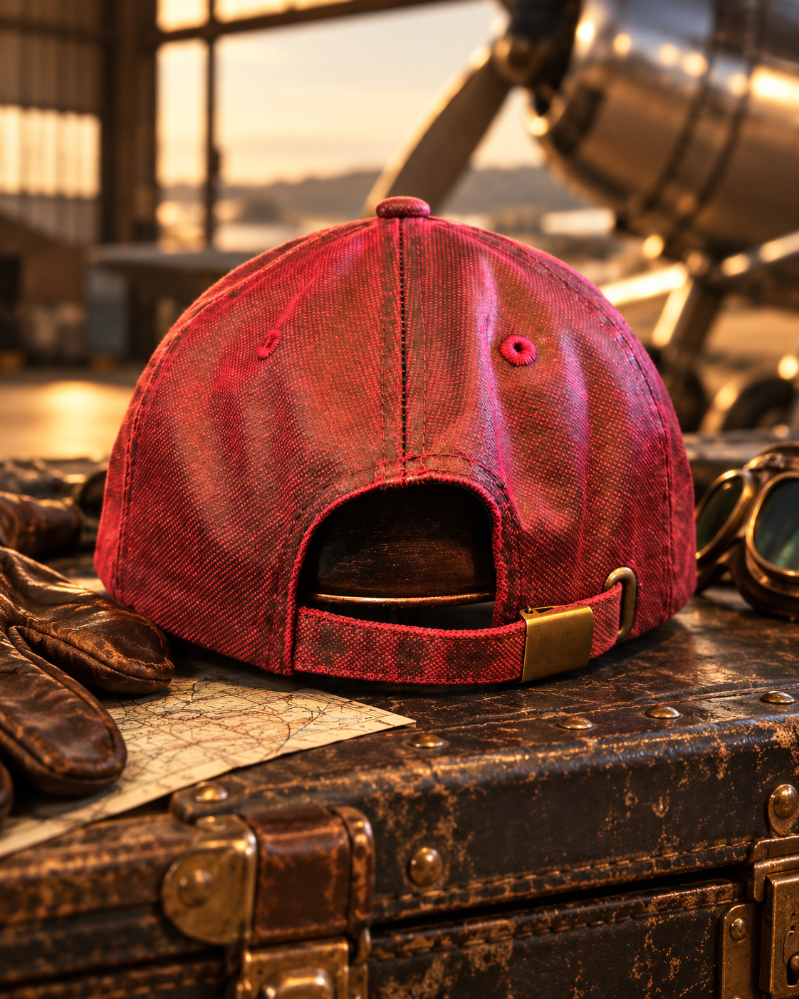 Zero West Waxed Cotton Cap - Burgundy - Image 3