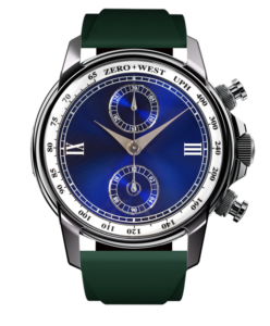 Stylish blue dial chronograph watch