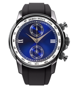 Stylish blue chronograph watch design