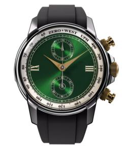 Elegant green dial sports watch