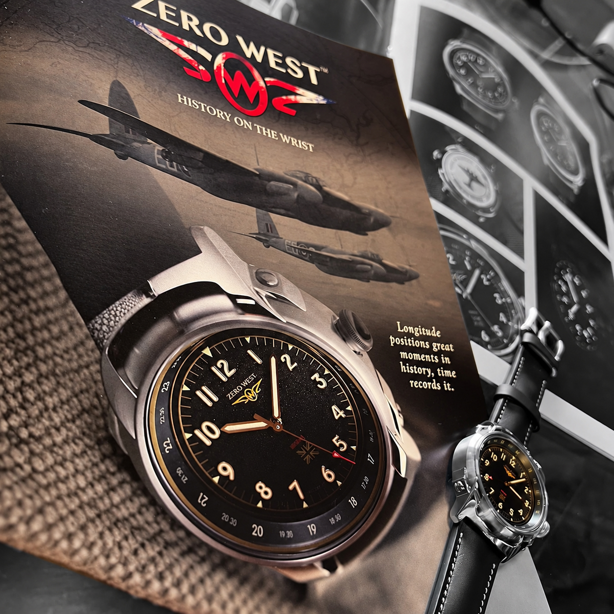 Watch advertisement with aviation theme.