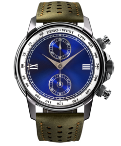 Stylish watch with blue dial