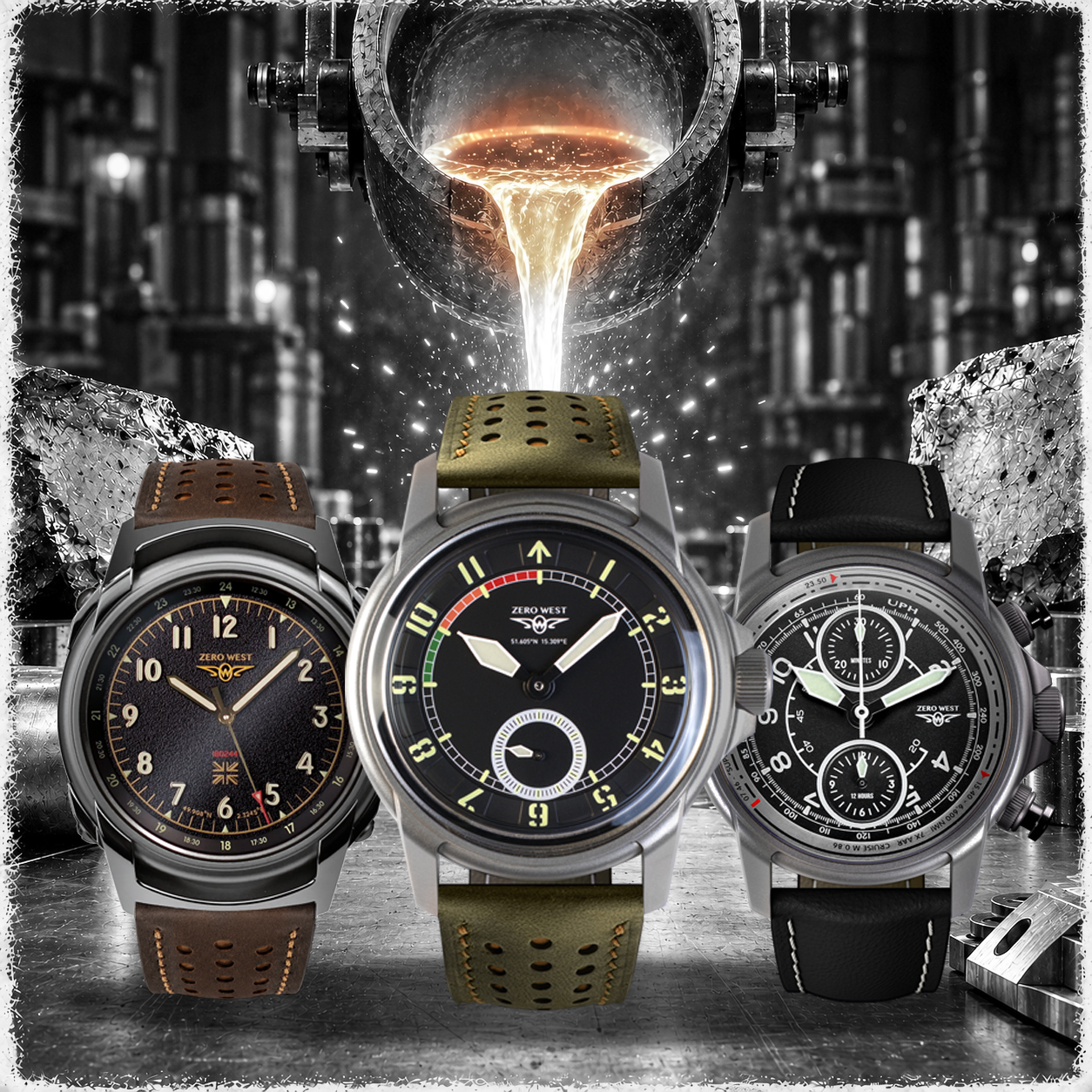 Z-Branch Watch Collection - British Watches that include a physical piece of history from british engineering