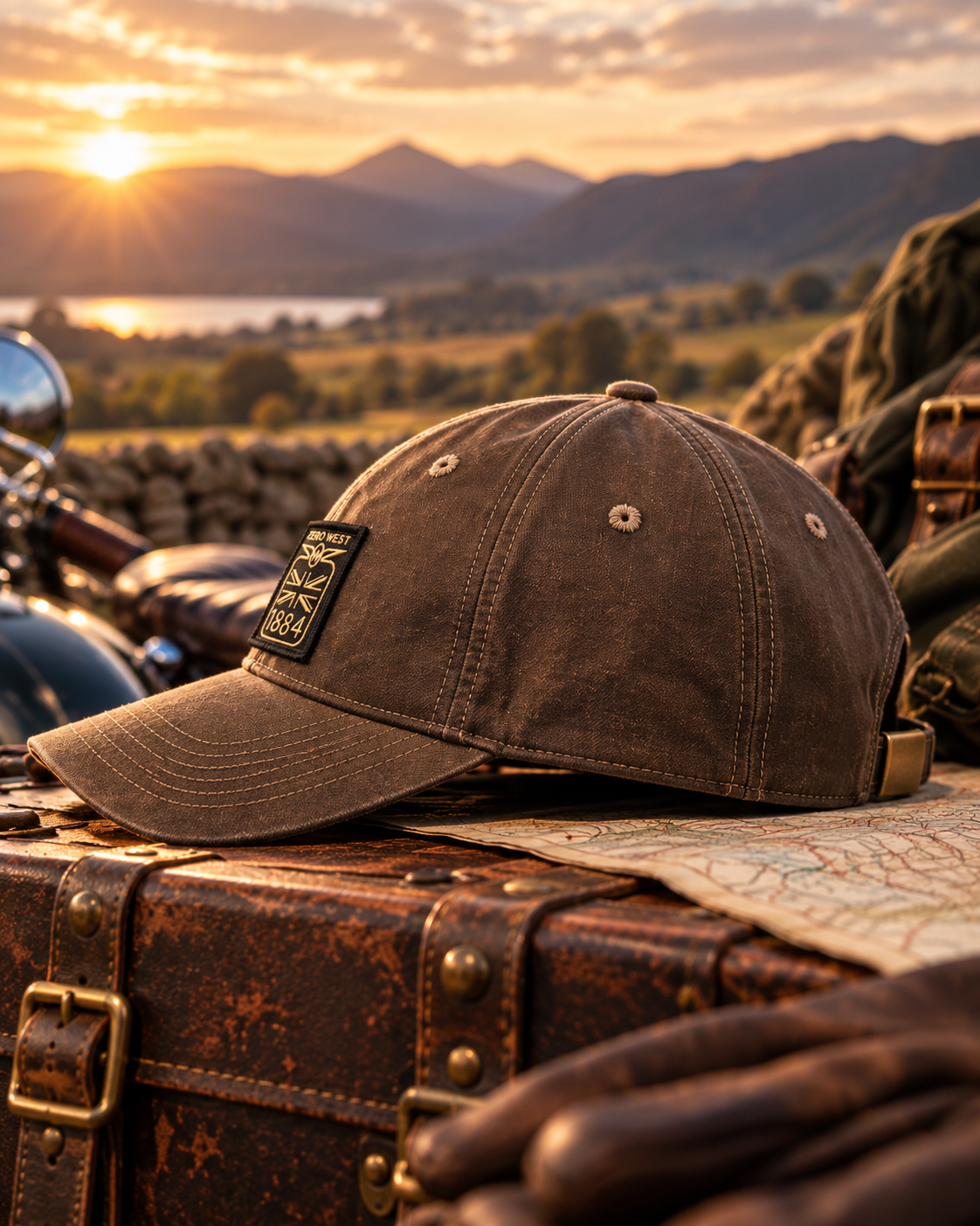 Zero West wax Cotton Cap - Brown - Image 2